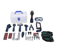 Topiky Kids Tool Set 25 Pcs Toddler Construction Set with Realistic Electronic Drill for Boys, Enhances Hands On Skills, Safe Pretend Play Repair Kit for Ages 3+