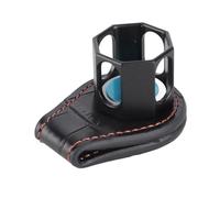Topiky Magnetic Billiard Chalk Holder with Clip, Octagonal Case | Portable Pool Cue Chalk Box, Leather Clip, Aluminum Alloy, for Snooker Accessory