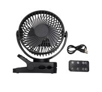 Topiky Magnetic Clip On Fan with USB, 360° Rotation Horizontal and Vertical, 3 Speeds Quiet Operation, 3 LED Colors, Timer Function 12000mAh Battery Portable for Cruise Ship Golf Cart (Black)