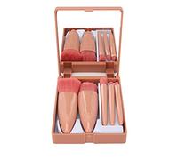 Topiky Makeup Brush Set, 5pcs Cosmetic Brushes Kit, Eyeshadow Brush & Face Powder with Mirror, Portable Makeup Tools Kit