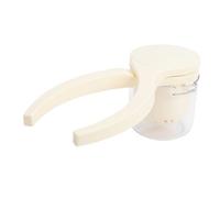 Topiky Manual Vegetable Squeezer Compact Fruit Squeezing Tool for Lemon Orange Lime Creative Rotation No Electricity Needed Premium PP Material Detachable Easy Clean Portable (Beige)