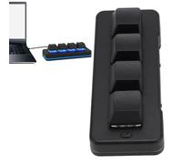 Topiky Mini 4 Key Keypad Mechanical Gaming Keyboard, Wireless 2.4G, Bluetooth, Wired USB Three Modes RGB Backlit Mini Programmable Macro Keypad, One Handed Standard Keyboard