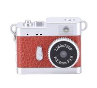 Topiky Mini Keychain Camera 720P HD Video Recorder, Keychain Digital Camcorder with 32GB Card, 0.96 Inch Color Screen 5MP Rechargeable for Travel Learning Recording (Vintage Brown)