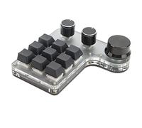 Topiky Mini RGB Backlit Mechanical Gaming Keypad, 9 Keys, 3 Knobs, USB & Bluetooth, Ambidextrous, Dustproof Blue Switch