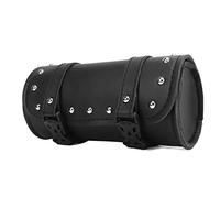 Topiky Motorcycle Tool Bag, 2 Strap Buckle Closure PU Leather | Fork Bag for Motorbike, Handlebar Tool Pouch with Arrow Storage Case Buckle, Electric Car Accessory