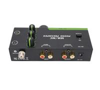 Topiky Phono Preamp for Turntable, Mini Amp Stereo Audio HiFi Turntable Preamplifier, Low Noise Stereo Preamplifier, Stereo Turntable Preamplifier Support MM MC Cartridges XLR Input (UK Plug)