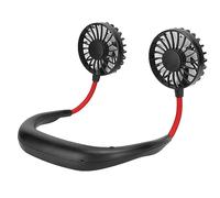 Topiky Portable Hanging Neck USB Fan, Personal Hands-Free Neckband Fan with USB Rechargeable 1200mAh Battery Necklace 3 Speeds 3-7 Hours Working for Office Home Travel(Black)