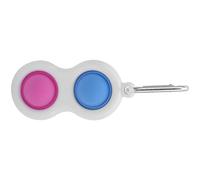 Topiky Push Bubble Sensory Keychain, Stress Relief Silicone Keychain Toy for Students, Portable Hand Fidget Toy, Popper for ADHD , Desk Decoration (purple+blue)