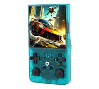 Topiky R36MAX Retro Handheld Game Console, 4in IPS HD Screen Retro Gaming Console, 60＋Mainstream Emulator Games Retro Game Console, Portable Hand Held Open Source Linux System (Clear Green1)