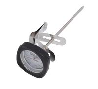 Topiky Read Milk Frothing Thermometer with Clip, 304 Stainless Steel Pocket Kitchen Thermometer for Coffee, Chocolate, Drinks, Square Shape (Black)