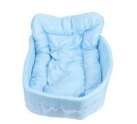 Topiky Soft Cute Dog Bed Premium Materials Non Stick Hair Function for Sleeping Dog Cat Portable Washable Cat Bed (Blue)