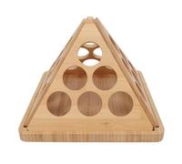 Topiky Unique Pyramid Design Coffee Pod Stand for 24 Capsules, Wood Material, Space Saving Triangular Shape
