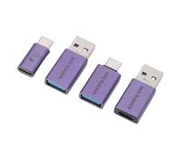 Topiky USB A Male to USB C Female Data Blocker, Defender Adapter for Quick Charging, Type C Data Blocking Adapter for Smartphones, Anti Hacking Device for Public Charging