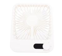 Topiky USB Desk Fan, 100 Speeds Rechargeable 1000mAh LED Display, Folding Desktop Personal Fan Quiet Under 30dB, Small Portable with 180° Tilt, Type-C Battery Operated for