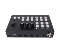 Topiky Video Switcher, SDI HD Multimedia Live Streaming Switcher with 3 HD Inputs 2 Outputs 1 Type C 3.0 Port MIC LINE IN OUT for Broadcast Television Program Production Interview (UK Plug)