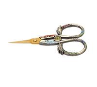 Topiky Vintage Sewing Scissors with Dragon Phoenix Design, Elegant Craft Scissors for Needlework and Embroidery, Stainless Steel Small, Perfect for Quilting and Tea Bags