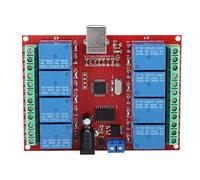Topiky Wendry Computer Control Switch, 8-channel 12V Computer USB Intelligent Control Switch Relay Module Free Driver, Using Imported High Performance USB Control Chip