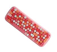 Topiky Wireless Gaming Keyboard, 100 Keys Ultra Slim Wireless Keyboard, Wireless Keyboard 5.1 Retro Round Keycap Computer Accessories, for Computer, Desktop, PC (#1)