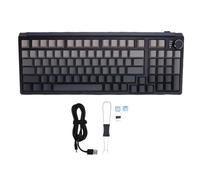 Topiky Wireless Mechanical Keyboard, 98 Keys 5.0 2.4G USB C Hot Swappable RGB Backlit Gaming Keyboard, with 3 Mode Connection and Sound Dampening, for PC Laptop (Gradient Grey)