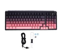Topiky Wireless Mechanical Keyboard, 98 Keys 5.0 2.4G USB C Hot Swappable RGB Backlit Gaming Keyboard, with 3 Mode Connection and Sound Dampening, for PC Laptop (Gradient Pink)