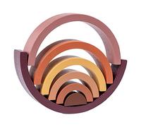 Topiky Wooden Stacker Blocks Puzzles, Arch Shape Colorful Stacking Toy for Toddlers, Educational Building Blocks for Kids (One Size)