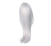 TOPINCN 1/3 Ball Jointed Doll Wig High Temperature Silk Soft Glossy Touch, Suitable for Doll Hair Wig DIY, Clear Alignment (Silver Gray)