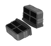 TOPINCN 1 Pair Of 2Pcs Ladder Feet, Non Slip Rubber Replacement Step Ladder Feet Foot Mat Cushion Sole Good Floor Gripping Black