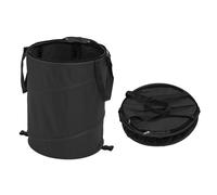 TOPINCN 10 Gallon Foldable Pop Up Camping Trash Can with Lid, Portable Utility Container for Gardening, Camping & Picnicking (Black)
