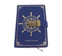 TOPINCN 100 Sheets A5 Size Diary with Combination Lock, PU Leather Journal, Privacy Lock Book, Journal Latch Notebook for Recording Writing Travel Planner (Blue)