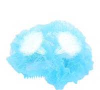 TOPINCN 100PCS Disposable Hair Shower Cap Blue Non Woven Anti Dust Hat Elastic Design for Pharmaceutical Environments, Easy to Use