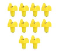 TOPINCN 10pcs Chicken Water Nipples, Automatic Poultry Drinker Waterer with Adjustable Flows Plastic Yellow Head Design Feeders for Chickens Hen Duck