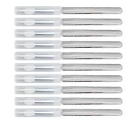 TOPINCN 10pcs Nail Art Silicone Pen Brush, Durable Reusable Smudge Sticks for Even Powder Attachment for DIY Nail Art Enthusiasts, Soft and Easy to Use