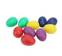 TOPINCN 10Pcs Plastic Egg Shakers Mini Musical Eggs Percussion Instrument Toy, Colorful Hand Shakers for Rhythm Training