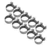 TOPINCN 10Pcs/Set Hose Clamps Stainless Steel Heavy Duty T-Bolt Mini Fuel Line Pipe Clips 6Mm-20Mm Optional Size for Plumbing (18-20Mm)