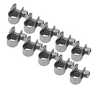 TOPINCN 10Pcs/Set Hose Clamps Stainless Steel Heavy Duty T-Bolt Mini Fuel Line Pipe Clips 6Mm-20Mm Optional Size for Plumbing (7-9Mm)