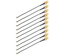 TOPINCN 10Pcs SMA to IPX (U.FL) Extension Cable for RF Communication and Digital Systems, 10cm Black Length