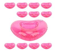 TOPINCN 12 Pack Inflatable Drink Holder, Float Drink Holders for Pool, Heart Shaped Inflatable Beverage Floats Cup Coasters, Reusable Drink Floats Swimming Cup Holder for Summer