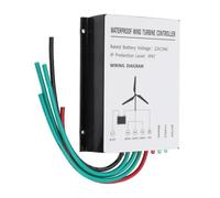 TOPINCN 12V 24V Wind Turbine Controller, 400W IP67 Winds Generator Regulator with Aluminum Case for Storage Monitoring Winds and Solar Complementary Energy