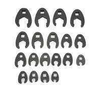 TOPINCN 19pcs Crow's Foot Wrench Metric Set Heavy-Duty Chrome-Molybdenum Steel Spanner Kit for Hard-to- Fasteners, /Technicians