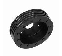 TOPINCN 1in Steering Wheel Adapter Precision Aluminum Spacer for 5 6 Hole Wheels to 3 Hole Adapter, for Grant NRG, Aluminum Alloy (Black)