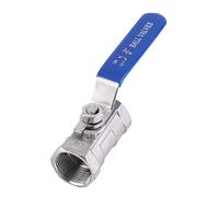TOPINCN 1Pc Thread Ball Valve, Stainless Steel Ss304 Reduced Port Pipe Ball Valve Female Threaded Bsp with Single Lever Heavy Duty Rust Resistant Handle 6 Sizes for Push-Fit Valve (3/4")