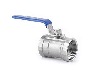 TOPINCN 1Pc Thread Ball Valve Stainless Steel Ss304 Reduced Port Pipe Ball Valve Female Threaded Bsp with Single Lever Heavy Duty Rust Resistant Handle 6 Sizes for Push-Fit Valve (1")