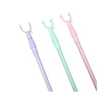 TOPINCN 1pcs Long Reach Stick Pole Hook, Telescopic Clothes Fork Clothes Hanger Support Rod Retractable Drying Clothes Pole Fork (Random Color)