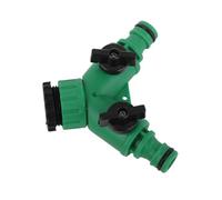 TOPINCN 2 Valve Water Splitter Wide Usage Sealing Rings Ball Valve Switch for Home Gardening, ABS Material (3 Nipple)