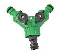 TOPINCN 2 Valve Water Splitter Wide Usage Sealing Rings Ball Valve Switch for Home Gardening, ABS Material (DN15 DN20 Plastic)