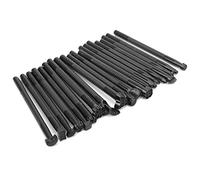 TOPINCN 20Pcs Leather Punch Tool Set with High Hardness for Stamping Patterns on Leather Craft Projects Silver Color