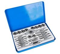 TOPINCN 24Pcs Threaded Tap and Die Set High-Carbon Steel Durable Hand Tapping Tools and Amateurs