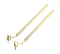 TOPINCN 2PCS 0.5mm & 0.7mm Ruling Pen Set, Adjustable Slant Nib Paint Pen, Aluminum Skid Handle Fluid Writer for Touch Up Repair, Art Drawing, Ceramics & DIY Crafts