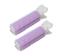 TOPINCN 2pcs Hair Volume Roller Curler Clamp/Holder Volumizing Bangs Styling Tool, Fast Curling Fluffy Hairstyle, Lightweight Compact for Travel, ABS Material (Purple)