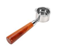 TOPINCN 3 Ears 51mm Wooden Handle Bottomless Portafilter Fit for ECP31 ECP33 ECP35 Machine Replacement Filter Holder
